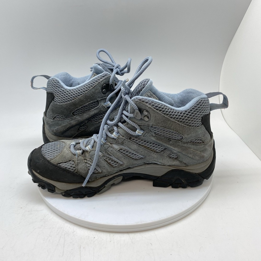 Merrell Women's Light Gray and Black Trail Hiking Boots - Picture 7 of 10